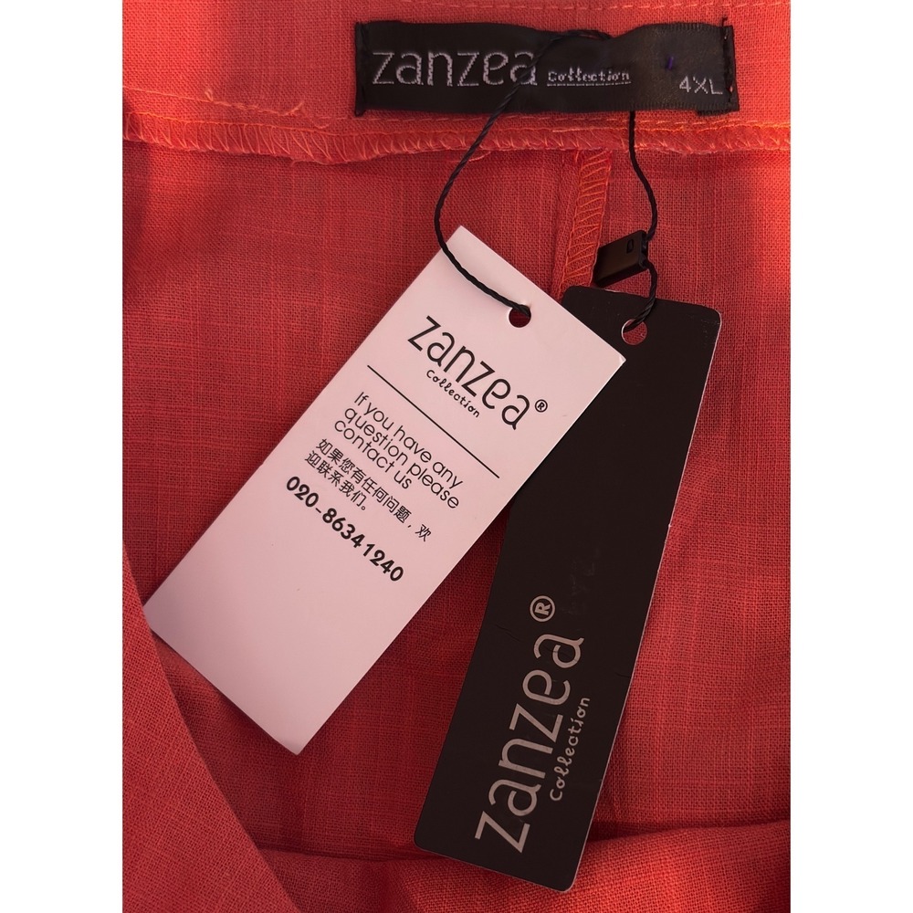 Zanzea Tunic Top Women 4XL Orange NEW Dandelion Print 3/4 Sleeve Oversized Boho - Picture 5 of 6